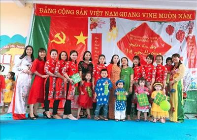 Trường Mầm non xã Trung Thành, Yên Thành, Nghệ An:  Ấm áp “Xuân yêu thương - Tết sum vầy”