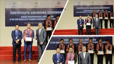 EVNHCMC: 70 kỹ sư nhận chứng chỉ Kỹ sư chuyên nghiệp ASEAN