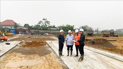 Đẩy nhanh tiến độ thi công dự án đường dây và TBA 110kV Rịa, tỉnh Ninh Bình