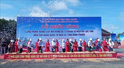 Bình Phước khởi công xây dựng tuyến đường nối Quốc lộ 13 với cửa khẩu Hoa Lư