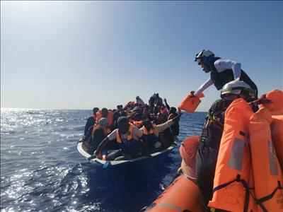 Thuyền di cư với 10 xác chết đến Sicily
