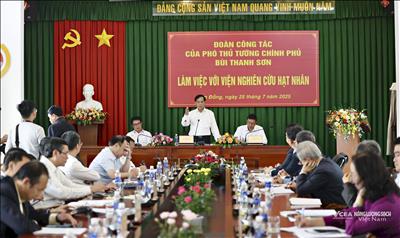 Phó Thủ tướng Bùi Thanh Sơn làm việc với Viện Nghiên cứu Hạt nhân 