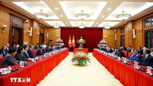 Tổng Bí thư Tô Lâm tiếp lãnh đạo của hơn 40 tập đoàn, doanh nghiệp quốc tế