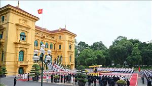 Chủ tịch nước Lương Cường chủ trì Lễ đón Tổng thống Litva thăm chính thức Việt Nam