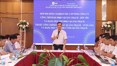 Sẵn sàng đóng điện nghiệm thu kỹ thuật dự án đường dây 500kV Quảng Trạch – Dốc Sỏi