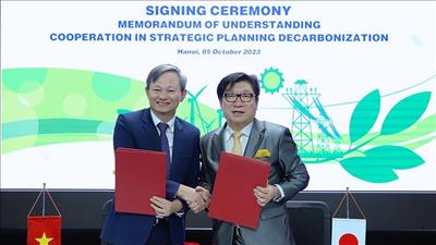 EVN ký biên bản ghi nhớ hợp tác hướng tới mục tiêu khử carbon cùng đối tác Nhật Bản