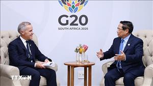 Thủ tướng Phạm Minh Chính gặp gỡ lãnh đạo các nước bên lề Hội nghị G20