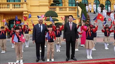 Chủ tịch nước Lương Cường chủ trì lễ đón chính thức Chủ tịch Hội đồng châu Âu