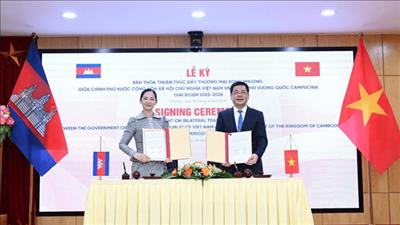 Việt Nam và Campuchia ký kết thỏa thuận thúc đẩy thương mại song phương giai đoạn 2025 - 2026