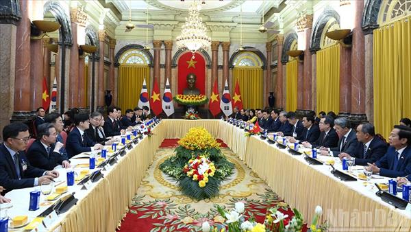 Tổng Bí thư, Chủ tịch nước Tô Lâm hội đàm với Tổng thống Hàn Quốc Lee Jae Myung