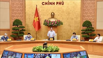 Thủ tướng chủ trì họp trực tuyến về phòng chống dịch với 20 tỉnh, thành phố