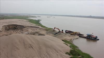 Cấm khai thác cát, sỏi ở khu vực bờ sông không ổn định