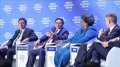 Thủ tướng Phạm Minh Chính phát biểu tại Hội nghị WEF Thiên Tân