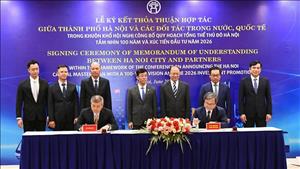 Hà Nội ký 18 biên bản ghi nhớ hợp tác về khoa học công nghệ, đổi mới sáng tạo và chuyển đổi số