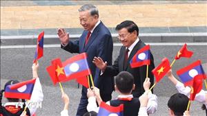 Tổng Bí thư Tô Lâm chủ trì lễ đón Tổng Bí thư, Chủ tịch nước Lào Thongloun Sisoulith