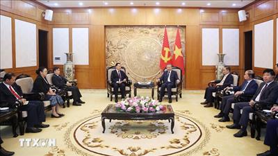 Tổng Bí thư Tô Lâm tiếp Chánh Văn phòng Trung ương Đảng Nhân dân Cách mạng Lào
