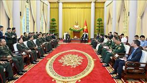 Chủ tịch nước tiếp Chủ nhiệm Tổng cục Chính trị Quân đội nhân dân Lào