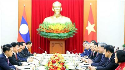Tổng Bí thư: Vun đắp và phát triển quan hệ đặc biệt Việt - Lào ngày càng bền chặt