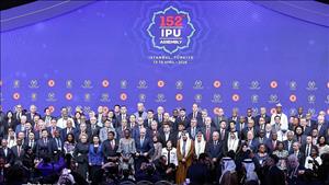 Chủ tịch Quốc hội Trần Thanh Mẫn cùng đoàn Việt Nam dự lễ khai mạc IPU-152