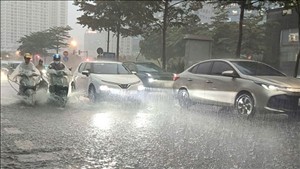 Mưa dông xuất hiện tại nhiều khu vực, cục bộ có nơi mưa rất to