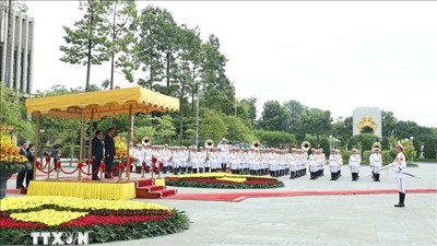Tổng Bí thư, Chủ tịch nước Tô Lâm chủ trì Lễ đón chính thức Tổng thống Myanmar thăm chính thức Việt Nam