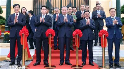 Tổng Bí thư Tô Lâm dự Lễ bàn giao công trình Tòa nhà Bắc Bộ Phủ