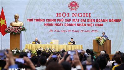 Thủ tướng gặp mặt đại diện doanh nghiệp nhân Ngày Doanh nhân Việt Nam