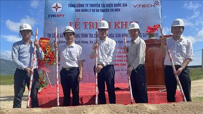 Triển khai thi công dự án trạm biến áp 220kV Ninh Hòa và đường dây đấu nối