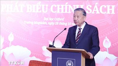 Tổng Bí thư Tô Lâm phát biểu chính sách tại Đại học Oxford