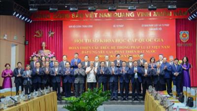 Hoàn thiện cấu trúc hệ thống pháp luật, đáp ứng yêu cầu phát triển nhanh, bền vững của đất nước