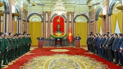 Chủ tịch nước trao quyết định bổ nhiệm Chủ nhiệm Tổng cục chính trị và thăng quân hàm Đại tướng, Thượng tướng