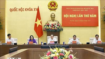 Hội nghị lần thứ năm, Ban Chấp hành Đảng bộ Quốc hội nhiệm kỳ 2020 - 2025