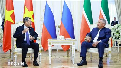 Thủ tướng Chính phủ Lê Minh Hưng gặp người đứng đầu Cộng hòa Tatarstan