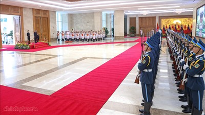 Thủ tướng Lê Minh Hưng chủ trì lễ đón chính thức Thủ tướng Liechtenstein