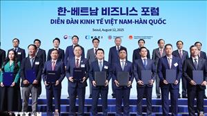 Tổng Bí thư Tô Lâm và Thủ tướng Hàn Quốc chứng kiến Lễ trao thỏa thuận hợp tác