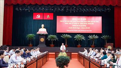 Tổng Bí thư: Thành phố Hồ Chí Minh cần tiếp tục vai trò dẫn dắt tăng trưởng