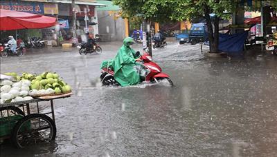 TP HCM ngập do mưa vũ lượng cao