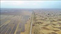 Trung Quốc xây dựng cơ sở năng lượng mặt trời và điện gió lớn ở sa mạc