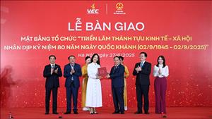 Bàn giao mặt bằng tổ chức Triển lãm thành tựu kinh tế - xã hội nhân kỷ niệm 80 năm Quốc khánh