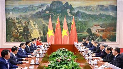 Thủ tướng Phạm Minh Chính hội đàm với Thủ tướng Trung Quốc Lý Cường