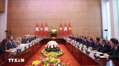 Tổng Bí thư, Chủ tịch nước Tô Lâm hội đàm với Tổng thống Thụy Sĩ Guy Parmelin