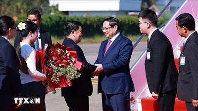 Thủ tướng Phạm Minh Chính bắt đầu chuyến công tác tại Lào