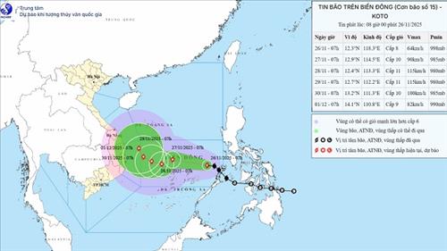 Triển khai các biện pháp ứng phó với cơn bão số 15