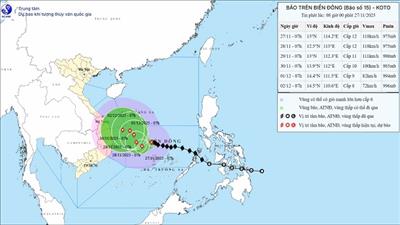 Thủ tướng yêu cầu chủ động triển khai các biện pháp phòng, tránh, ứng phó bão số 15