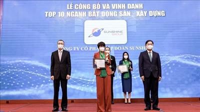 Sunshine Group được vinh danh trong Top 10 Thương hiệu mạnh Việt Nam ngành bất động sản – xây dựng