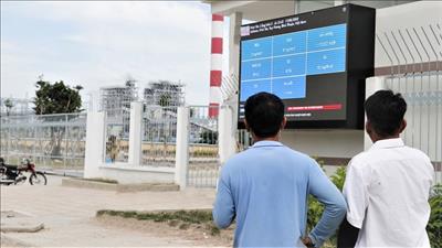 Công ty Nhiệt điện Vĩnh Tân lắp bảng điện tử minh bạch thông số môi trường