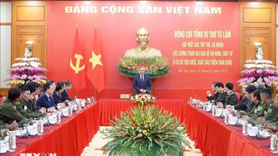 Tổng Bí thư Tô Lâm gặp mặt điển hình lực lượng tham gia bảo vệ an ninh, trật tự ở cơ sở