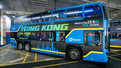 Hong Kong đưa vào hoạt động xe buýt hai tầng chạy bằng hydro đầu tiên