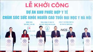 Tổng Bí thư dự Lễ khởi công dự án phức hợp y tế chăm sóc sức khỏe người cao tuổi