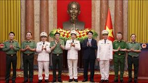 Trao quyết định thăng cấp bậc hàm Thượng tướng cho lãnh đạo Bộ Công an